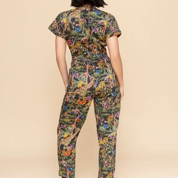 Mixed By Nasrin Jungle Print Jumpsuit - Medium Tall - Picture 7 of 10